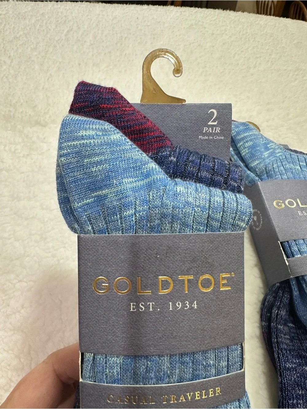 Gold Toe Men's Blue Casual Traveler Socks